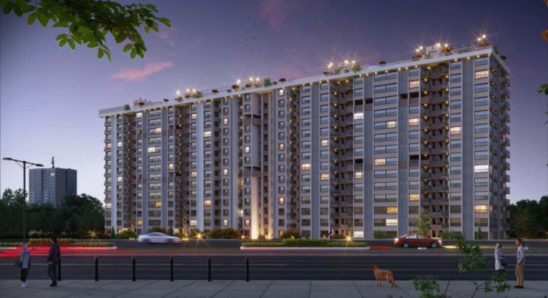 Premium elevation view of Panoreeva Wakad showcasing modern residential towers offering 2 BHK and 3 BHK luxury apartments near Hinjawadi.